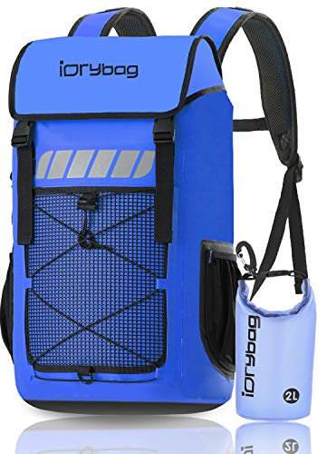 IDRYBAG Wasserdichter Rucksack für Herren 25L/45L, wasserdichte Taschen zum Kajakfahren, wasserdichter Rucksack zum Wandern.