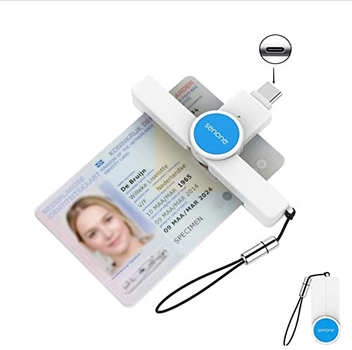 CAC Reader DOD Militar USB-C Lector de tarjetas inteligentes de acceso común compatible con Windows, Mac OS y Linux (Mini Fold y Protable Tipo C)