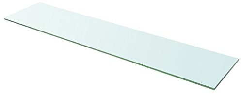 Tidyard Regalboden Glasregalboden Glasregal Glasablage Badablage Duschablage Glasboden Wandablage Badregal für Badezimmer, Glas Transparent 110 cm x 25 cm