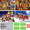 4 Pack Broderie Diamant Noel, 5D DIY Diamond Painting père Noël, Peinture au Diamant Noël, Cristal Arts Strass Craft Décoration De La Maison 30x40 cm