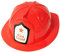 BEMIRO Kinder Feuerwehrhelm aus PVC - ca. 26 cm lang, Roter Feuerwehrhelm für Kinder, Faschingskostüm für Kinder, Feuerwehr Geburtstag, Feuerwehr Mütze