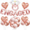 Engaged Luftballons, VerlobungsDeko,Luftballons Love Roségold,Wedding Decoration, Luftballons Hochzeit,Engaged Luftballons Verlobungs Deko für Verlobung Dekoration Hochzeit Valentinstags