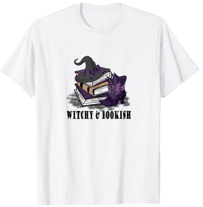 Witchy And Bookish Halloween Hut T-Shirt