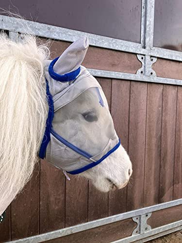 Ruggles Shetland Miniatur Abschnitt A Fliegenmaske | Pferd & Pony Augenschutz Mini Small & Large | Fleece gefüttert (Shetland L-Ohne Nase)