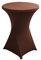 iEventStar Stretch Stehtisch Hussen Spandex Stehtischhussen Bartische Hochzeit Erstärkung im Fußbereich Rund Tischdecke für Bistrotisch Cocktail-Party (Dunkelbraun, 1er Set - Ø 80-85 cm)