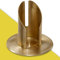 WikaKerzen Kerzenleuchter für Kerzen - Kerzenständer in Silber & Gold gebürstetem Messing Metall - Kerzenhalter für Hochzeits-, Kommunions- & Taufkerzen (Ø 6cm, Gold)