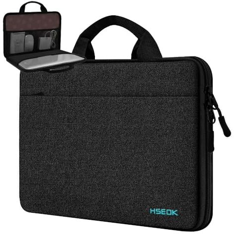 HSEOK Maletin Portatil 13-13.5 Funda Protectora Delgada Impermeable para MacBook Pro 14 2021 M1 Pro/M1 MAX A2442, MacBook Air Pro 13.3, XPS 13 y 13-13.5 Laptop Ultrabook Chromebook,B04K01