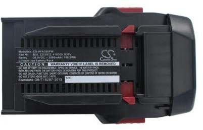 Cameron Sino Batterie pour HILTI TE6-A Li, TE6-A36, WSR36-A PN:HILTI 2203932, 418009, B36, B36V 3000 mAh / 108,0 Wh