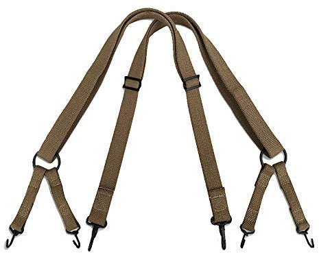 American USMC M1941 M1944 Straps Outdoor Rucksack Strap Replica WW2 US Army (Khaki)