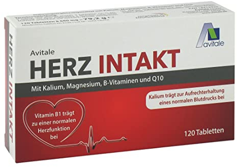 Herz Intakt Filmtabletten mit Kalium, Magnesium, B-Vitaminen und Q10 für einen normalen Blutdruck und eine normale Herzfunktion