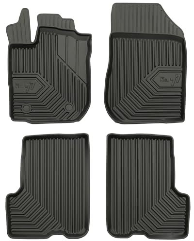 SMK Gummimatten auto fußmatten Satz passend für Dacia Logan MCV I 2006-2013 Erleben Sie einen neuen Standard des Reisens mit rutschfesten auto fussmatten - Mehrjahres- auto teppiche für alle Straßenve