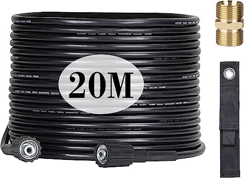 OHAYORI 20M Hochdruckreiniger Schlauch, M22 x 14mm Verlängerungsschlauch, Professionell Hochdruck-Ersatzschlauch Kompatibel mit Kärcher HD HDS Kranzle mit M22 x 1,5 Gewinde Verlängerungsstecker