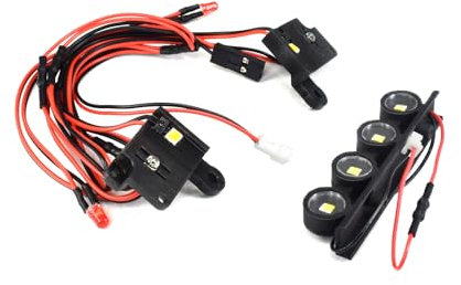 JOYSOG Trx4m k10 Licht-Set, RC-Auto-Dachlicht/Front-Rück-LED-Licht für Traxxas 1/18 Trx4m K10 RC Crawler Car Upgrade-Teile (RC-Dachlichter + Front- und Rücklicht)