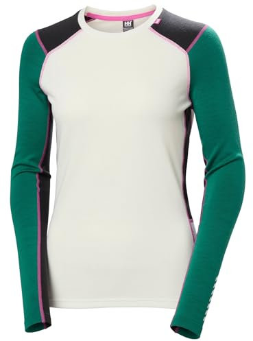 Helly Hansen Damen W Lifa Merino Midweight Crew, Smaragd, XS