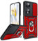 LeYi Coque pour Honor 90 5G(Pas Honor 90 Lite) Antichoc avec Full Protection Caméra Coulissante,Anneau Support, Étui de PC Dur et TPU Silicone Militaire Anti-Rayures Coque Honor 90-Rouge