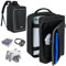 IVODEELA Sac à Dos de Voyage pour Console PS5,Sac PS5 Slim Transport,Sac de Rangement pour Manettes PS5,Disques de Jeu,Accessoires de Chargeur,Manettes,Moniteur,Ordinateur,Casque,Noir