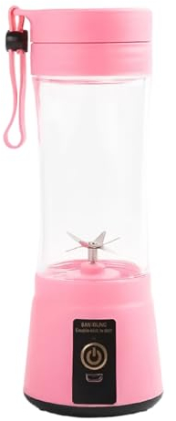 jiyun Bouteille de mélangeur de Fruits, Presse-Agrumes, Presse-Agrumes sans Fil 400 ML pour Smoothies, Mélangeur de jus de Petits appareils de Cuisine, pour Carotte, Pitaya, Banane
