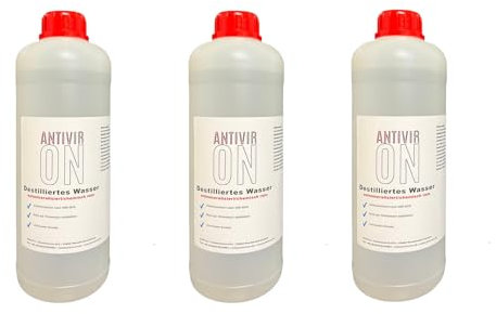 Destilliertes Wasser 3 Liter Sterilwasser chemisch reines Wasser 1x3 Liter
