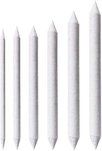 6 pcs Blending Stumps and Tortillons set, Art Blenders Sticks for Drawing, Sketch, Colored Pencils, for Art Drawing Artist DIY, White It is beautiful and easy to use.