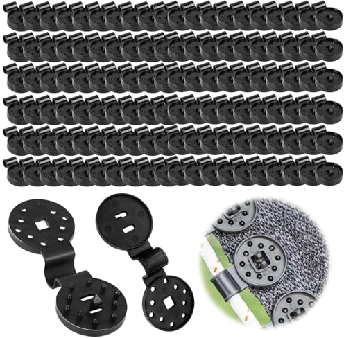 100 Pièces Clips pour Toile D'ombrage, Clip Spécial avec Œillet, Clips Fixation Brise Vue, Clips Plastiques pour Toile d'Ombrage, Clip Spécial avec Oeillet pour Toile