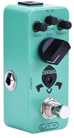 Btuty Lity Booster Pedal Gitarre Mini Booster Pedal Effekte Pure Clean Mini Boost für Pedal Effektpedal E-Gitarre True Bypass DC 9 V 0,250 Zoll Schnittstelle Eingang/Ausgang