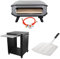 Cozze Outdoor-Pizzaofen und Zubehör-Set: Schneller und einfacher Gasofen, Edelstahltisch und leichter Pizzaschieber