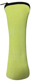 Wilitto Estuche de viaje para cubiertos – Bolsa de almacenamiento portátil para cubiertos de camping – Organizador de tenedores, cucharas y palillos – Amarillo