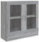 SDWEHO7 Vitrinenschrank mit Türen, Vitrine mit Stauraum, Modern Aufbewahrungsschrank Bücherschrank Standvitrine für Wohnzimmer Büro, Grau Sonoma 82,5x30,5x80 cm Holzwerkstoff