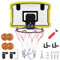 DBREAKS Mini Basketballkorb mit Elektronische Anzeigetafel, Indoor Hoop Basketballkorb für Kinder, Basketballkörbe Tür mit 4 Bällen, Wandmontage Basketball Reifen fürs Zimmer, Basketball Korb(Gelb)