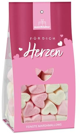 Pinke Marshmallow Herzen | Das mini Geschenk für deine Liebsten | Marshmallow Herz | Geschenkverpackung mit Marshmallows | Herz Marshmallows zum dekorieren, backen oder verschenken