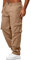 Herren Hose Lang Rangerhose Regular Fit mit Taschen Elastischer Bund Cargohose Baumwolle Outdoorhose Lange Baggy Hose Casual Freizeithose Pants Chino Hosen Freizeit Outdoorhose Arbeitshose Trouser