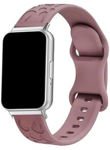 Mefloar Silikonarmband passend for Samsung Galaxy Watch Fit 3 Sportuhrenarmband Zubehör Ersatzarmband Armband(Amethyst)