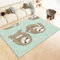 Srigzcaly Superweicher Teppich kinderzimmer 80x150cm Cartoon Tier Faultier HellgrüN Antirutsch Teppich Schlafzimmer-Rechteckteppich, HellgrüN Wohnzimmer-Teppich Balkon-Bodenmatte kinderteppich