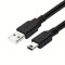 TECHZOCO Cable Mini USB Sincroniza y Carga, Cable USB 5 pin, Transferencia hasta 480 Mbit/s, Compatible con Micrófono Blue Yeti, PS3, Wii U Pro, HDD Externo, Cámaras, MP3, Negro, 1 Metro