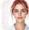 Auiremrti Glitzer Gesicht Sommersprossen Tattoo,4 Stück Wasserfeste Roségold Sterne und Punkte Temporäre Tattoos,Festival Freckles,Henna Freckles Tattoo Folie