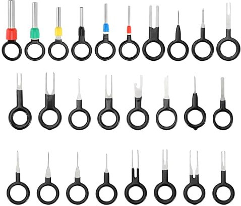 A ABSOPRO Terminal Removal Tool Assortment Kit Wire Connector Terminal Pin Extractor Kit Black 26 Pcs