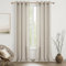 MRTREES Vorhänge mit Ösen Beige Leinenoptik Halbtransparent für Schlafzimmer 2er Set, Gardinen Schal Leinen 245 cm Lang 140 cm Breit, Luftiger Vorhang Wohnzimmer Fenster Curtains Living Room