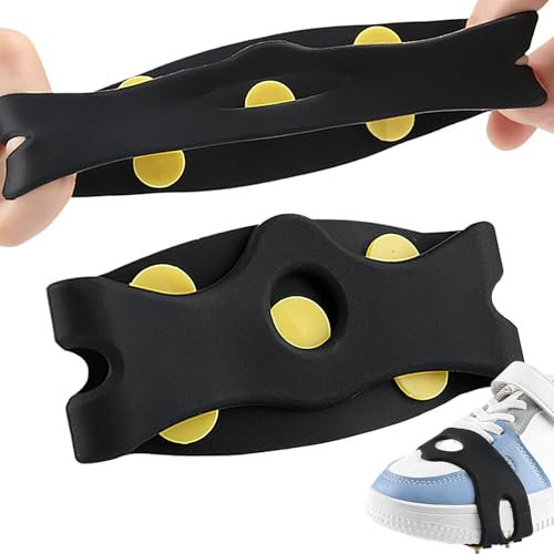 Chiodi da neve per scarpe, pinze per scarpe da ghiaccio, tacchetti da ghiaccio a 5 denti per scarpe e stivali | 2 scarpe/stivali elastici senza per alpinismo, pinze per scarpe da neve e