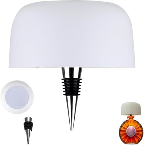 wisdom line Lampada da bottiglia senza fili, Paralume Ricaricabile con Timer, Controllo Touch e Illuminazione Nero