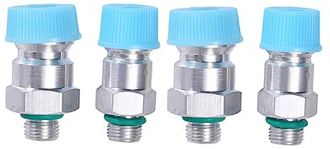 SOIMISS 4stück Luftklima-anschlussventile Für Auto-klimaanlagen Niederdruck Nachfüllventile Mit Ventilkern Und Dichtungen Farbauswahl Variabel
