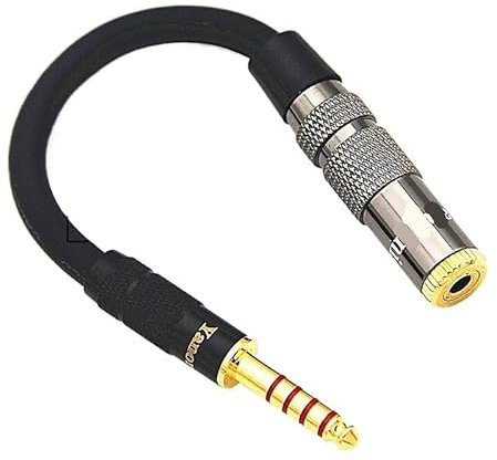HYUERI 4.4MM Balanced Headphone Adapter Audio Cable 4.4 to 3.5mm 2.5mm 6.35mm XLR 4 Pin Male to Female Angle(4.4mm A-XLR Female)