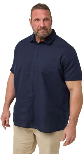 BadRhino Big & Tall Linen Shirt - Men's - Plus Size Curve