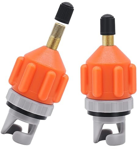 LQTSLFM Sup Pumpe Adapter, 2 Stück Luftpumpe Adapter, Schlauchboot Ventiladapter, Pumpenadapter für Sup-Board Schlauchboote Kajaks Autoreifen (Orange)