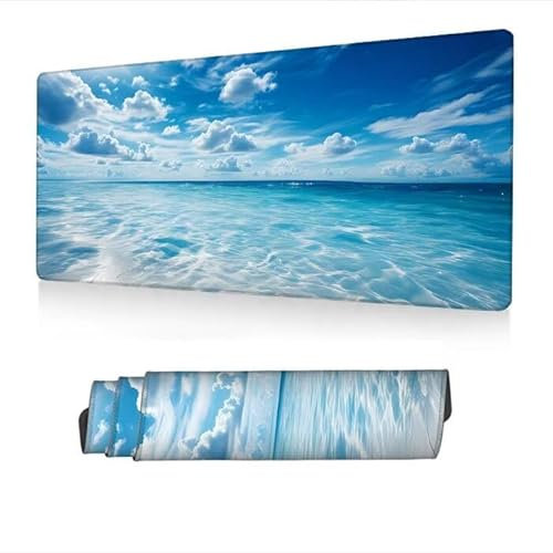 Tappetino Mouse Gaming Mare Tappetino Mouse Grande 1400x600mm, Tappeto Scrivania Nuvole Mousepad Gaming Antiscivolo, Impermeabile Desk Mat, Migliora Precisione e Velocità, Accessori PC, Regalo S1-803