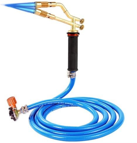 Koolenry Chalumeau de Soudage GPL à Double Tête Torche à Gaz pour Climatiseur Torche de Soudage pour Tubes en Cuivre