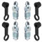4 Pcs M8x1mm Bleed Screw Set for Disc Brake Caliper - Includes Dust Cap & Galvanized Metal Screws - Compatible with Motorcycle and Car Brake Pumps