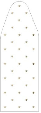 Ironing Board Cover Thick Elasticated Replacement Ironing Board Covers Heat Reflective Non Slip Padded Cover Easy-Fit Large Ironing Boards 135 x 45 for Home Use (Bee Printed)