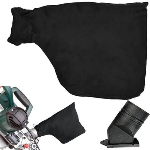 Staubfangsack, Staubschutz-Anschlusstasche, verstellbar, schwarz, für Poliermaschine, Säge, Trennschleifer und Gehrungsschleifer