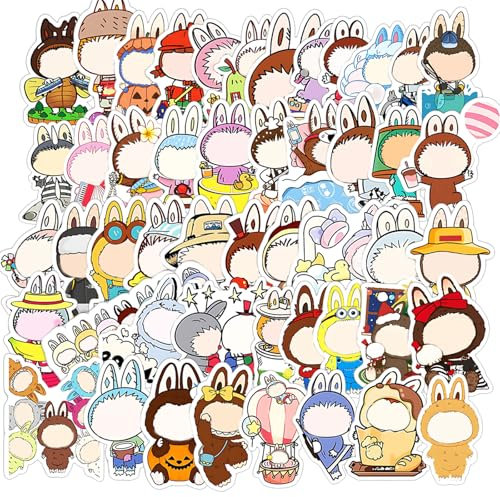 Cartoon Aufkleber, 100 Stück Kawaii Sticker Set, Wasserfeste und Langlebige Cooler Terror Sticker für Koffer, Skateboard, Scrapbook, Notizbuch