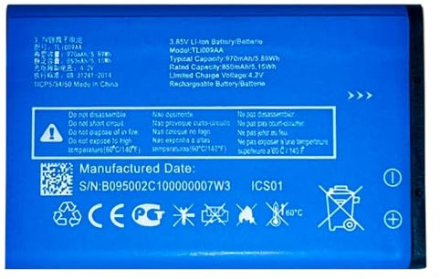 TODOBARATO 24HORAS Bateria TLI009AA para Alcatel OT-2053D OT-2053X 970 mAh